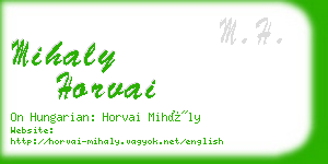 mihaly horvai business card